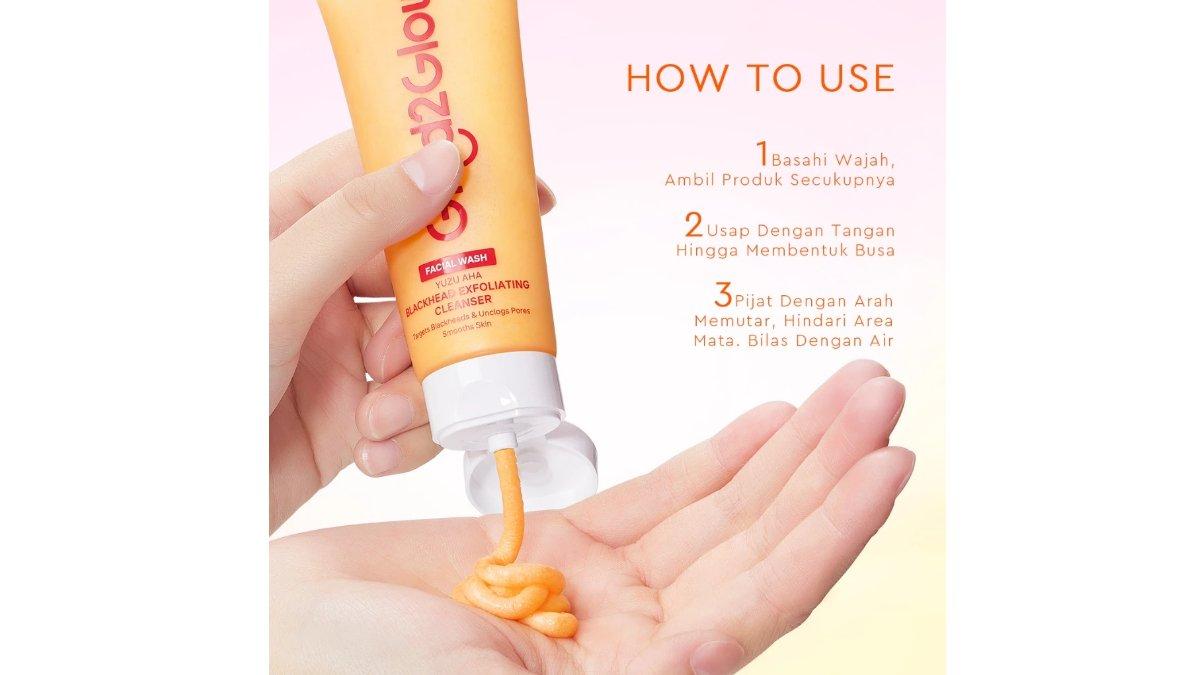 Glad2Glow Yuzu Aha Blackhead Exfoliating Cleanser