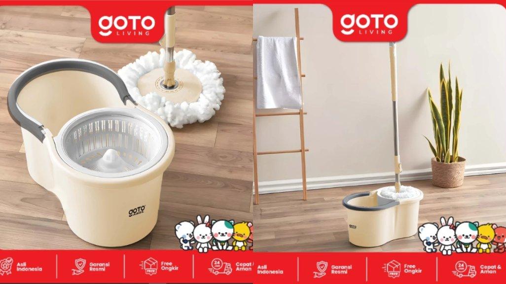 Goto Abel Alat Pel Lantai Peras Otomatis Spin Mop Ultra