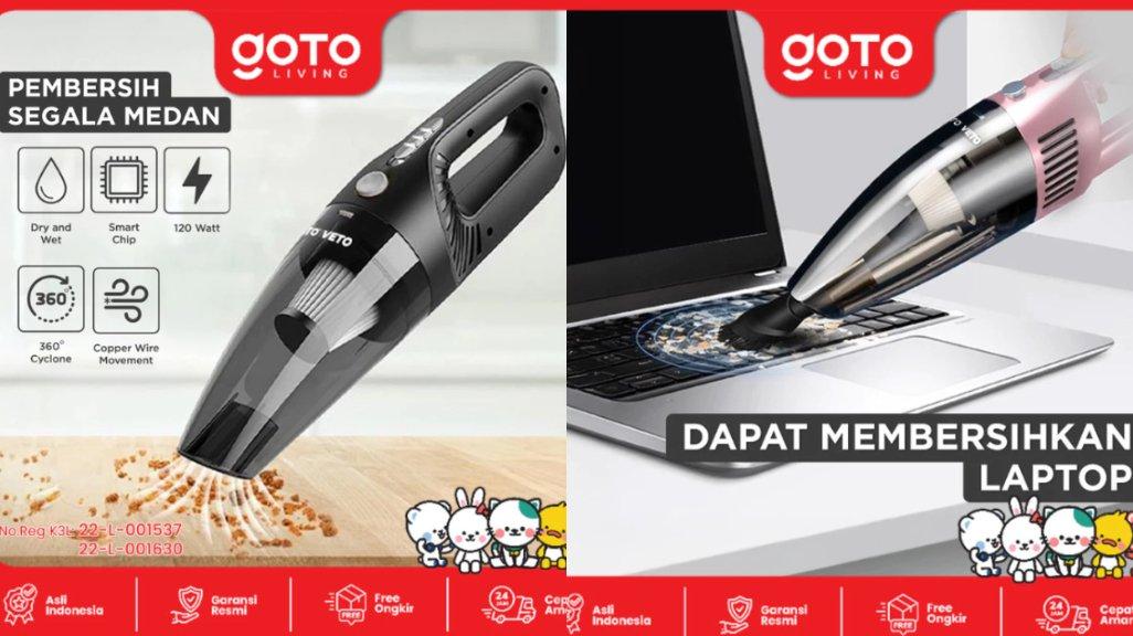 Goto Veto Vacuum Cleaner Alat Penyedot Debu Mobil Portable Wireless