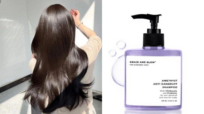 Grace and Glow Amethyst Anti Dandruff Shampoo diberi harga Rp55.900.