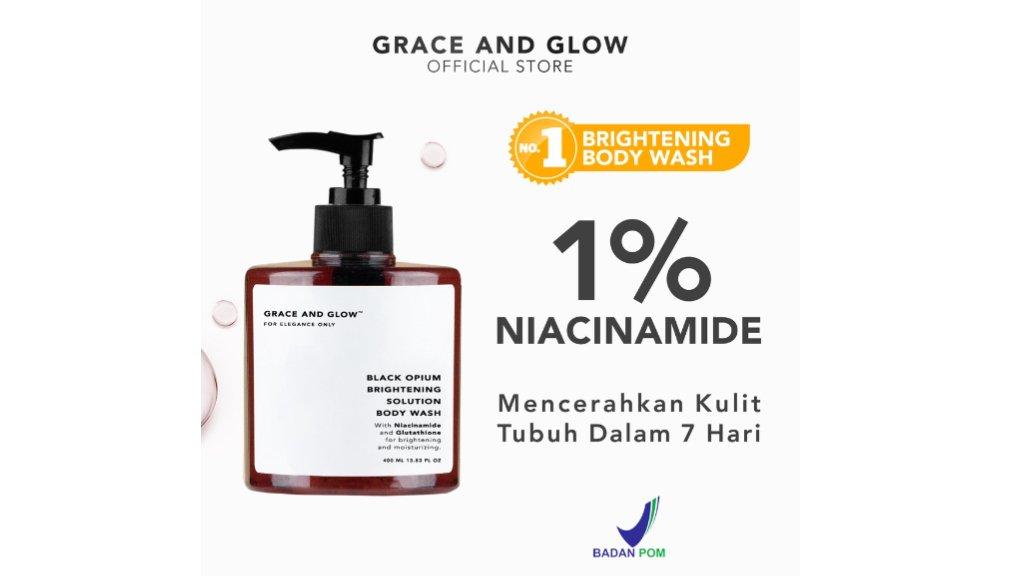 Grace and Glow Brightening Body Wash with 1 persen Niacinamide (lazada.co.id)