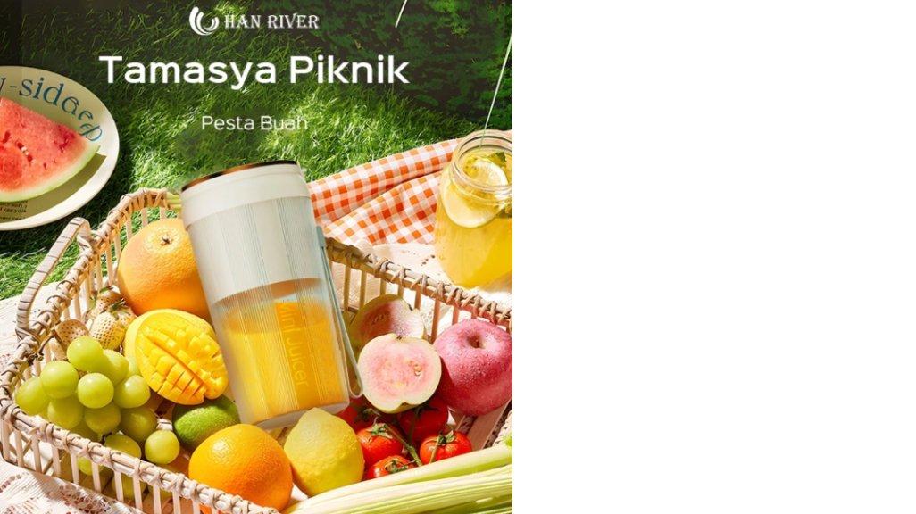 HAN RIVER Blender Mini 400Ml Juicer Portabel Usb Blender Multifungsi dengan Pisau 6 Mata