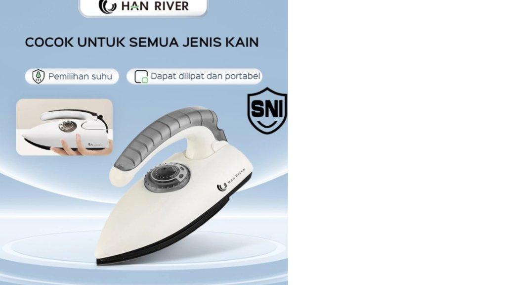 HAN RIVER Setrika Portabel 400W Setrika uap Iron/Mini/Convenient/Foldable