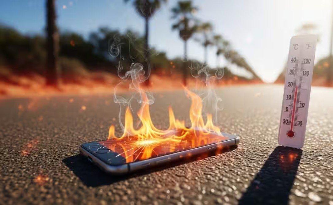 Ilustrasi HP panas atau overheat.
