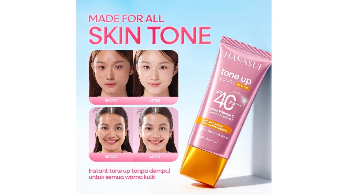 Review Hanasui Tone Up Serum Sunscreen: Manfaat, Kelebihan, hingga Kekurangan - Tribunshopping.com