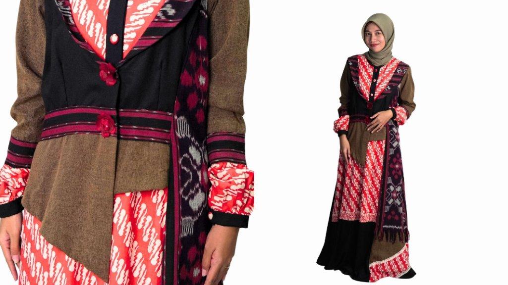 Hasna Dress Batik Mix Tenun
