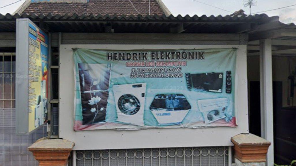 Foto Toko Hendrik Elektronik di Tirtasuam I No.1, Mergelo, Kedundung, Kecamatan Magersari, Kota Mojokerto, Jawa Timur 61316 yang diambil Google Maps pada Mei 2025.