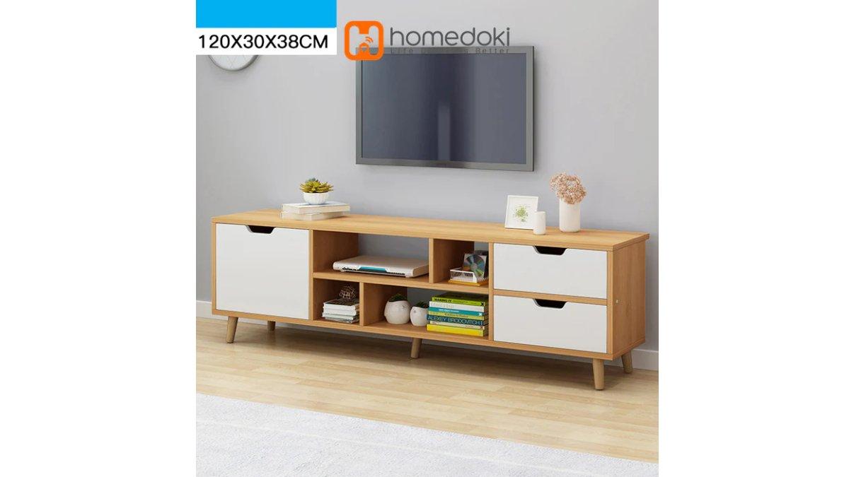 Homedoki Meja TV Kayu.