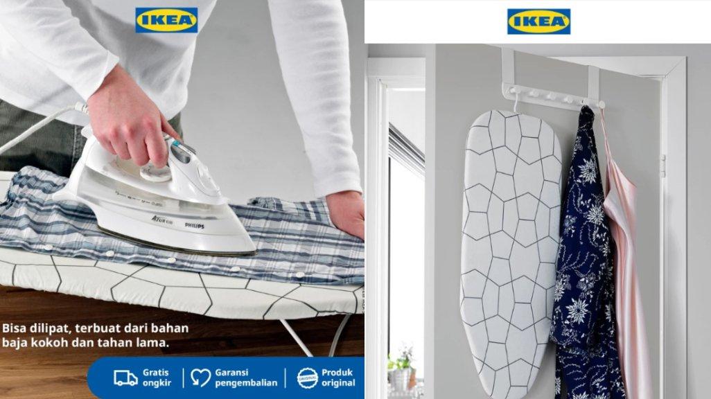 IKEA JALL Meja Setrika Lipat Duduk 73x32 Cm