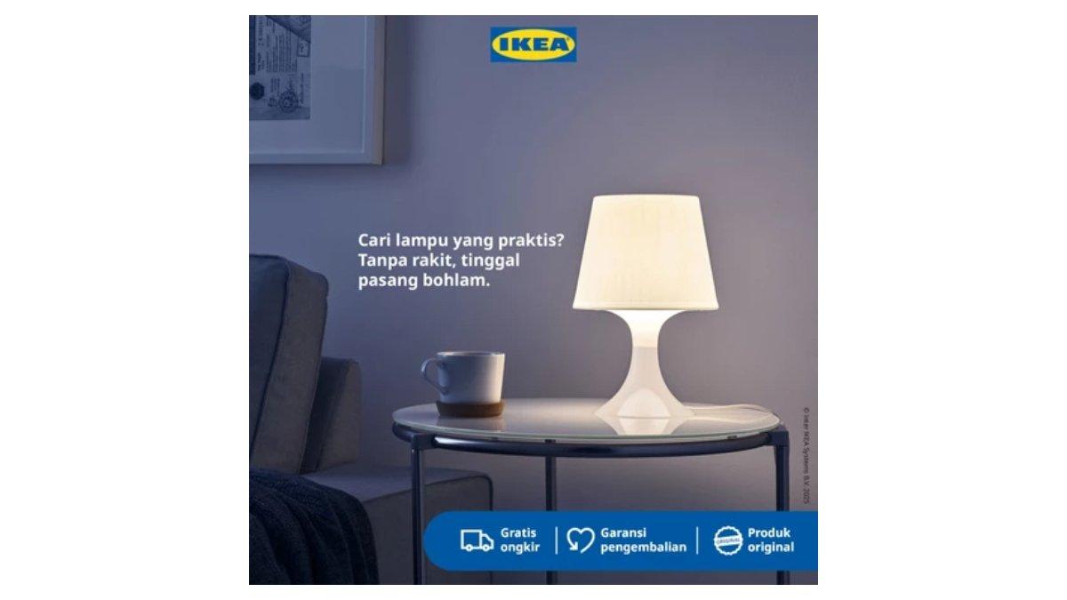 IKEA LAMPAN Lampu Meja / Lampu Baca Minimalis Putih 29cm