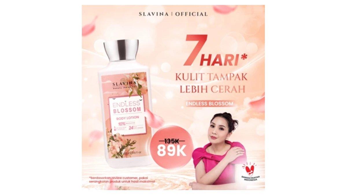 Ilustarsi produk Slavina Body Lotion Endless Blossom by Nagita Slavina kemasan 350ml