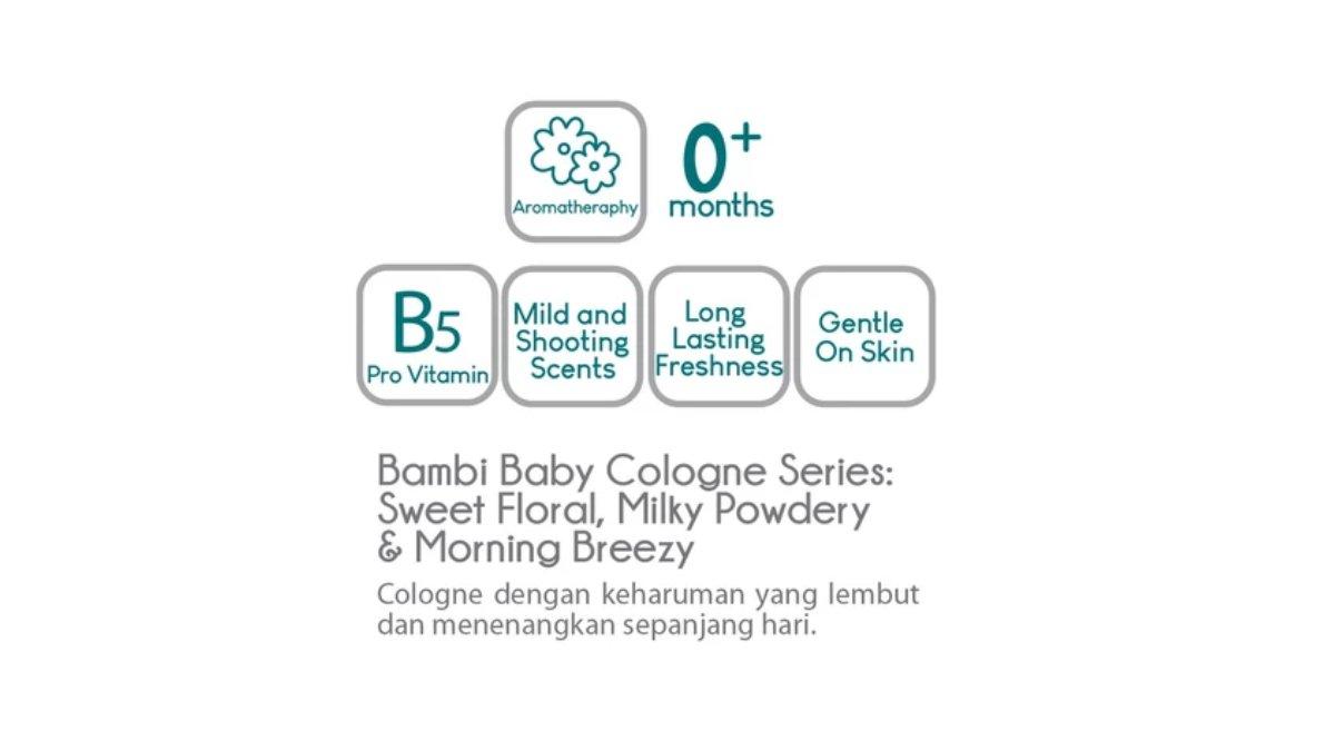 Ilustrasi Bambi Baby Cologne Morning Breezy dengan keharuman yang lembut