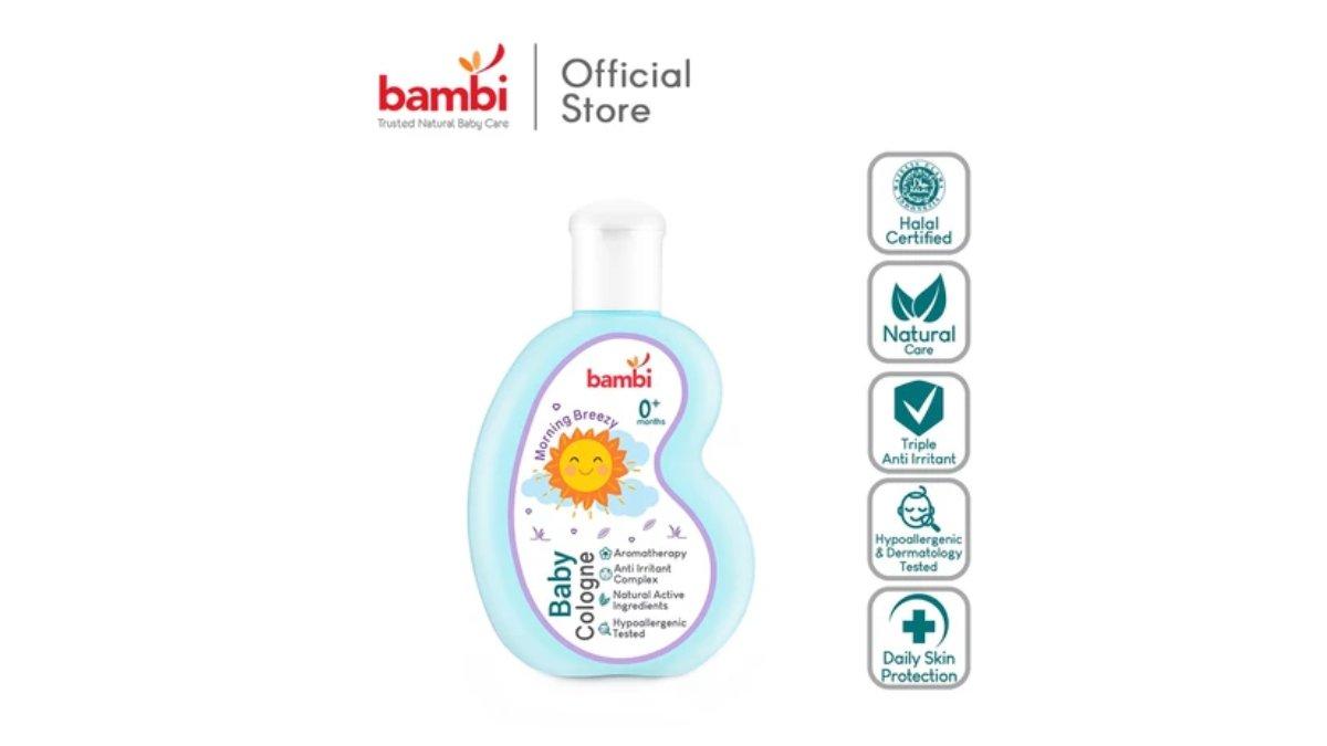 Ilustrasi Bambi Baby Cologne Morning Breezy, rekomendasi parfum yang aman dan tahan lama