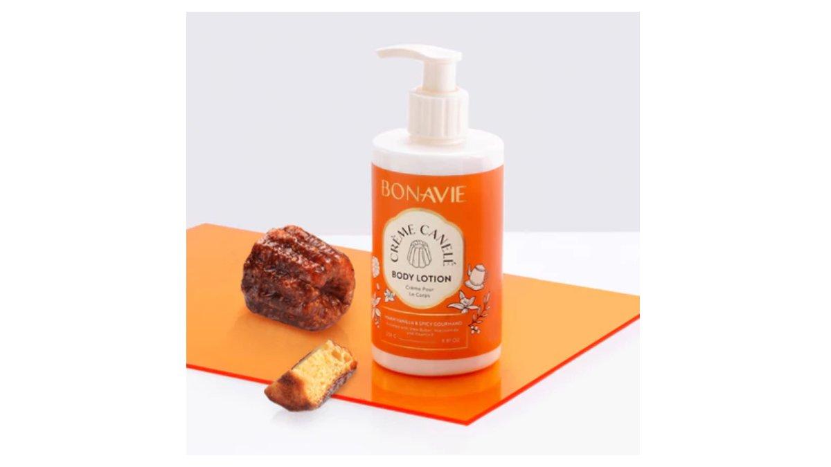 Ilustrasi Bonavie Body Lotion Creme Canele 250 ml yang wangi tahan lama dan melembapkan