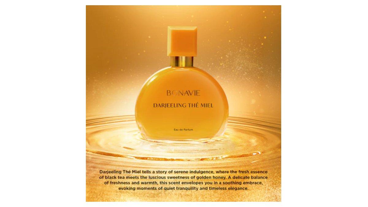 Ilustrasi Bonavie Eau De Parfum Darjeeling The Miel yang punya aroma manis dan wangi tahan lama