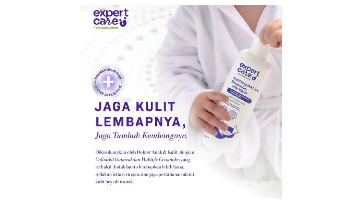 Ilustrasi Expert Care 2in1 Shampoo and Body Wash yang dikembangkan oleh dokter anak kulit