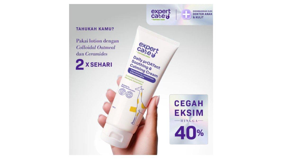 Ilustrasi Expert Care Face & Body Lotion dengan Colloidal Oatmeal dan Ceramide