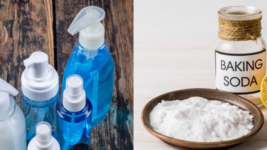 Ilustrasi Hidrogen Peroksida dan Baking Soda.