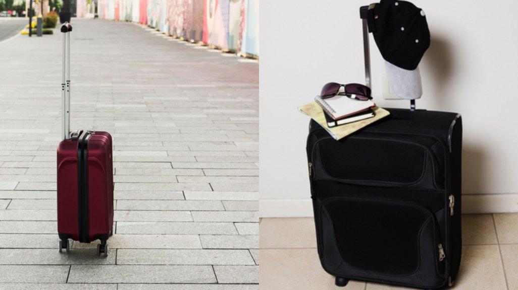 Kolase Ilustrasi Koper Kabin.