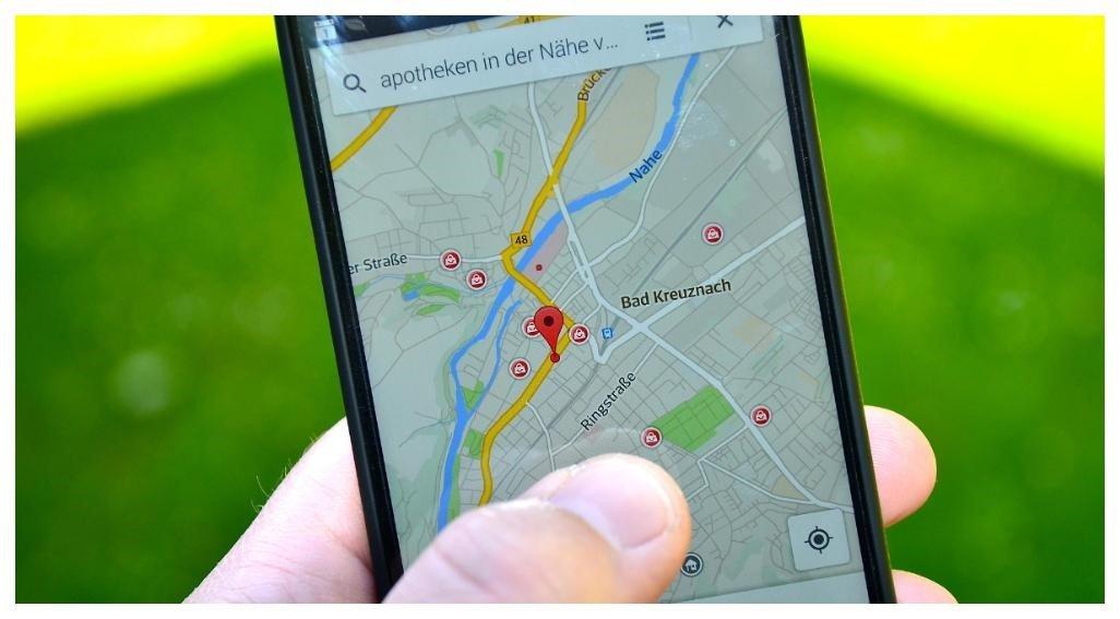 Ilustrasi Lokasi pada Fitur Maps GPS di HP.