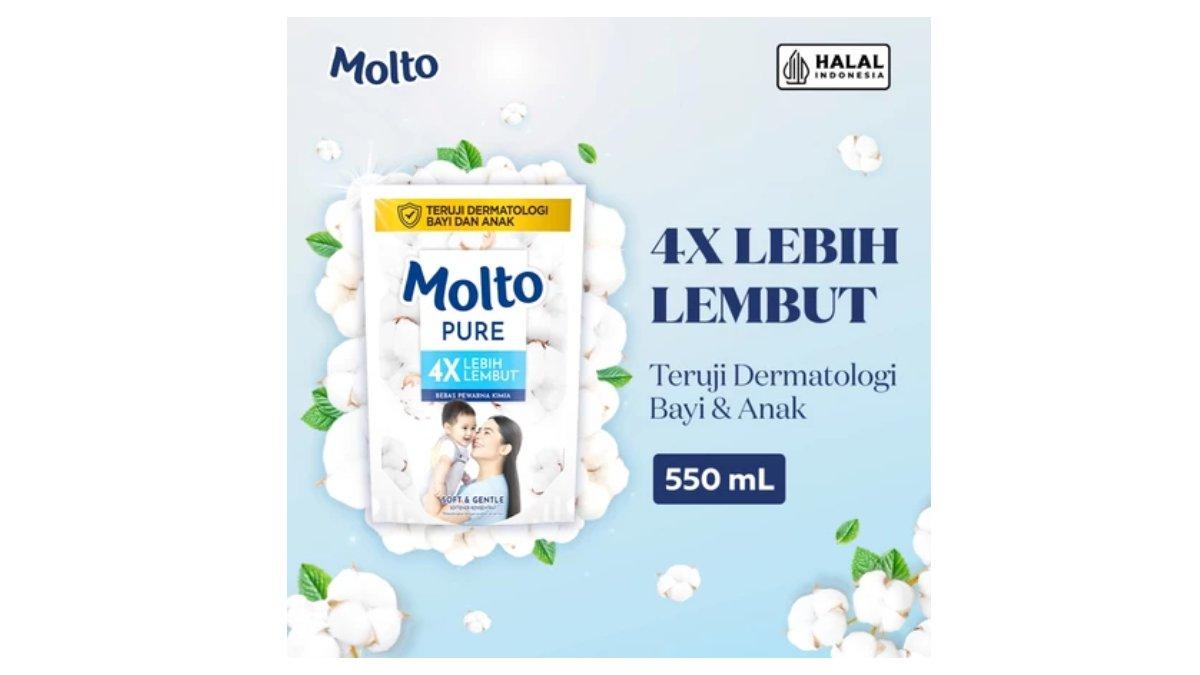 Ilustrasi Molto Pelembut Pewangi Pakaian Bayi Softener Konsentrat Pure Soft