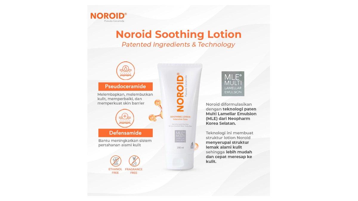 Ilustrasi Noroid Soothing Lotion Pelembap Moisturizer Harian
