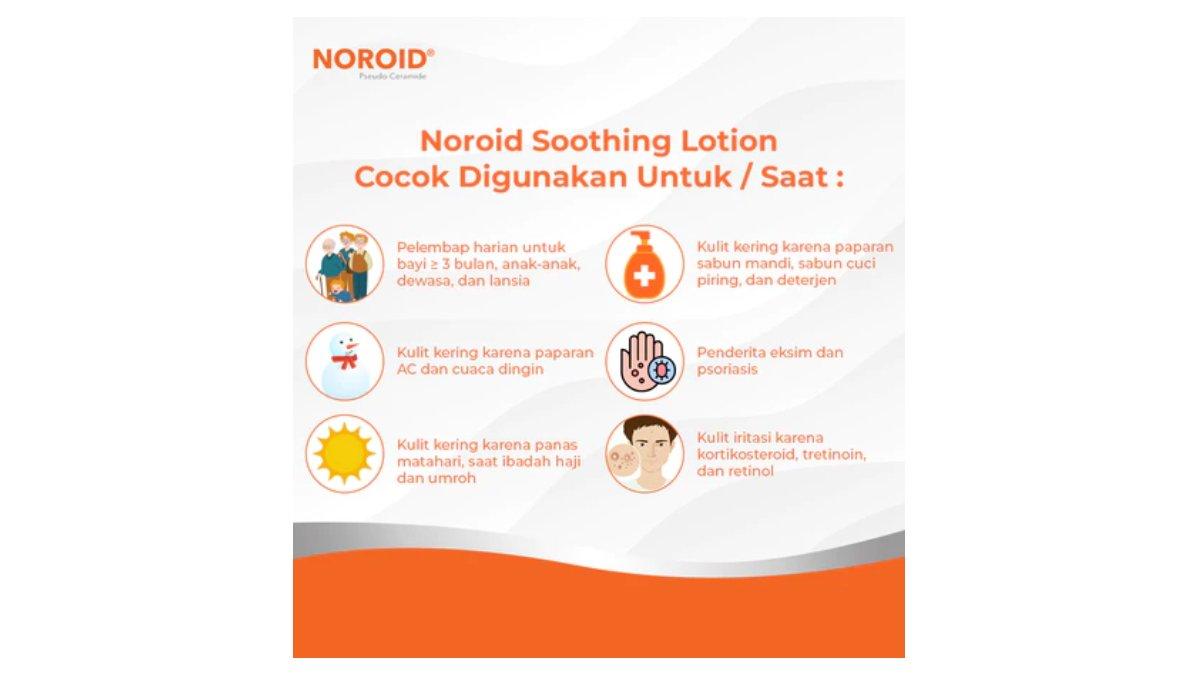 Ilustrasi Noroid Soothing Lotion Pelembap Moisturizer untuk semua tipe kulit