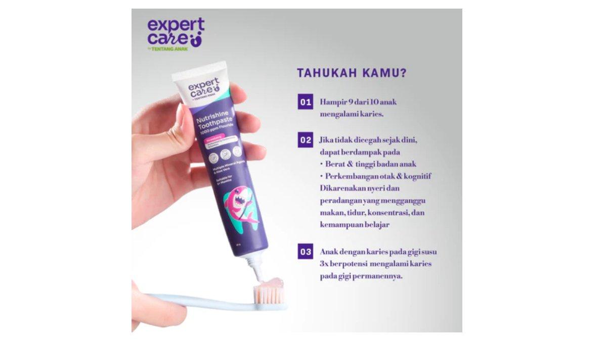 Ilustrasi Pasta Gigi Bayi dan Anak - Expert Care Nutrishine Toothpaste 36gr