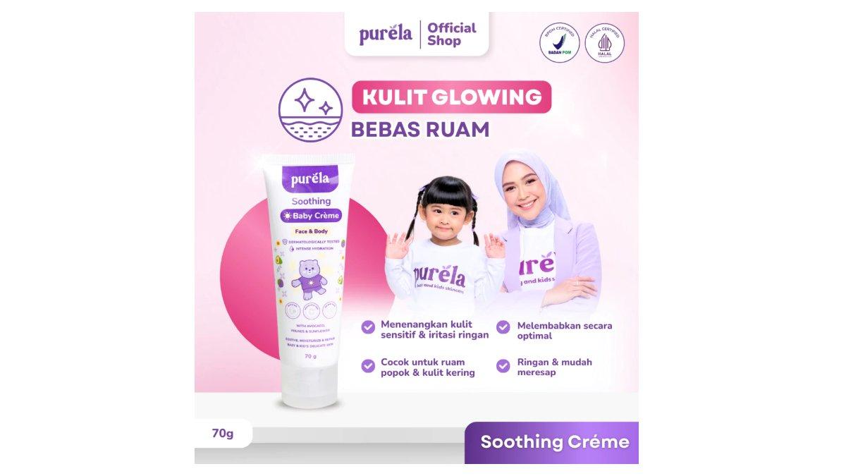 Ilustrasi Purela Soothing Baby Creme untuk kulit glowing dan bebas ruam