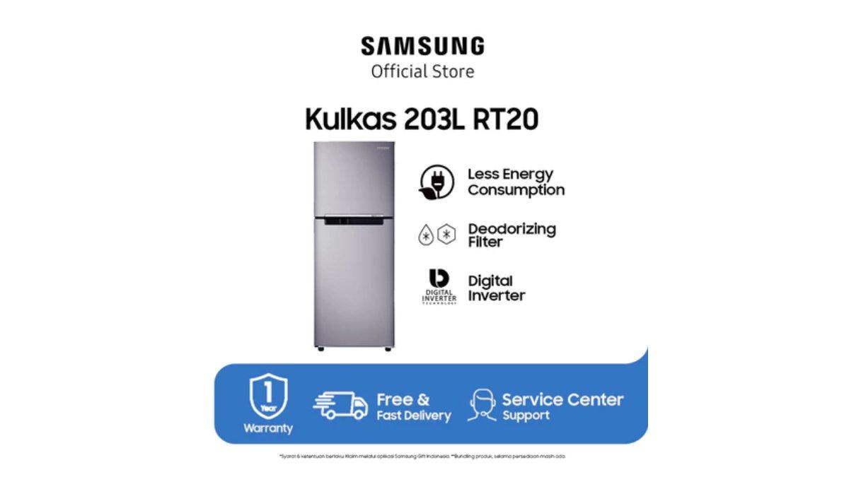 Ilustrasi Samsung Kulkas 2 Pintu 203L RT20FARWDSA/SE - Metal Graphite