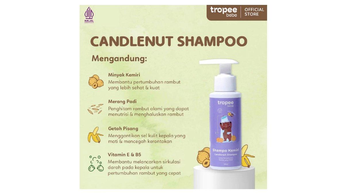 Ilustrasi Tropee bebe candlenut shampoo 100ml - penyubur rambut alami