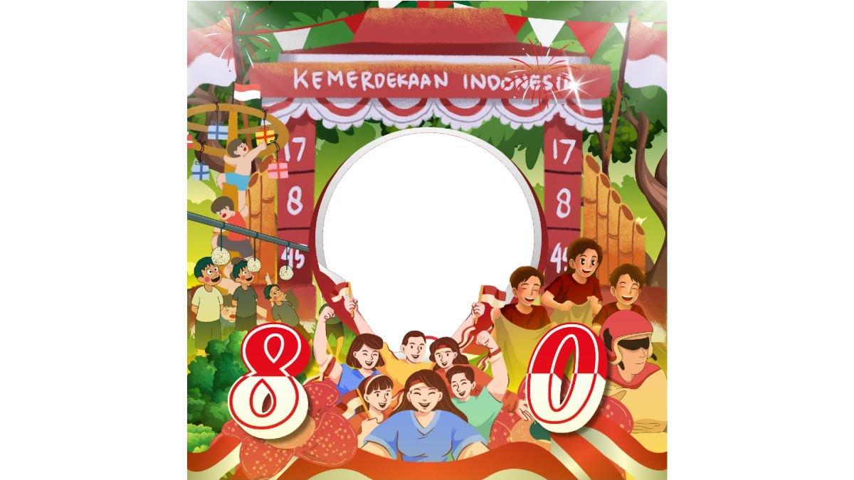 Ilustrasi Twibbon HUT RI ke-80