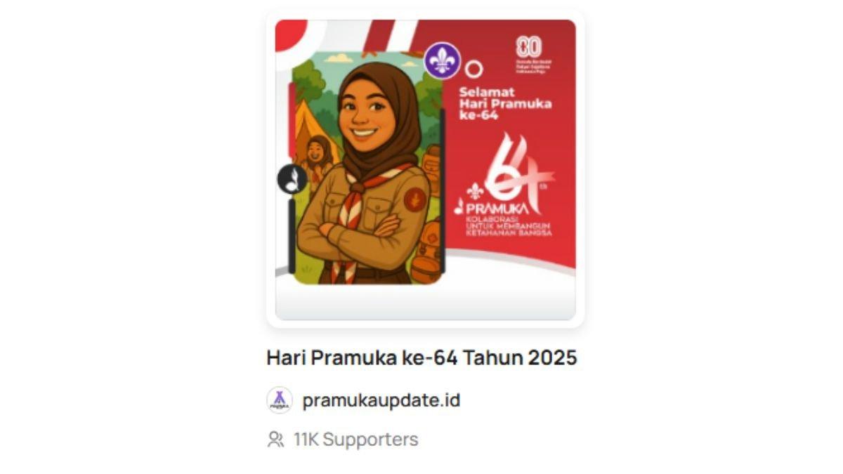 Ilustrasi Twibbon Hari Pramuka 2025 di Twibbonize