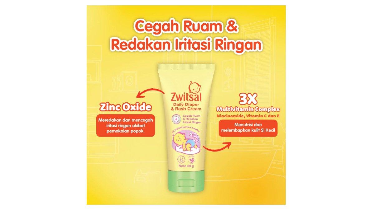 Ilustrasi Zwitsal krim ruam popok bayi 3X multivitamin complex 50 gr