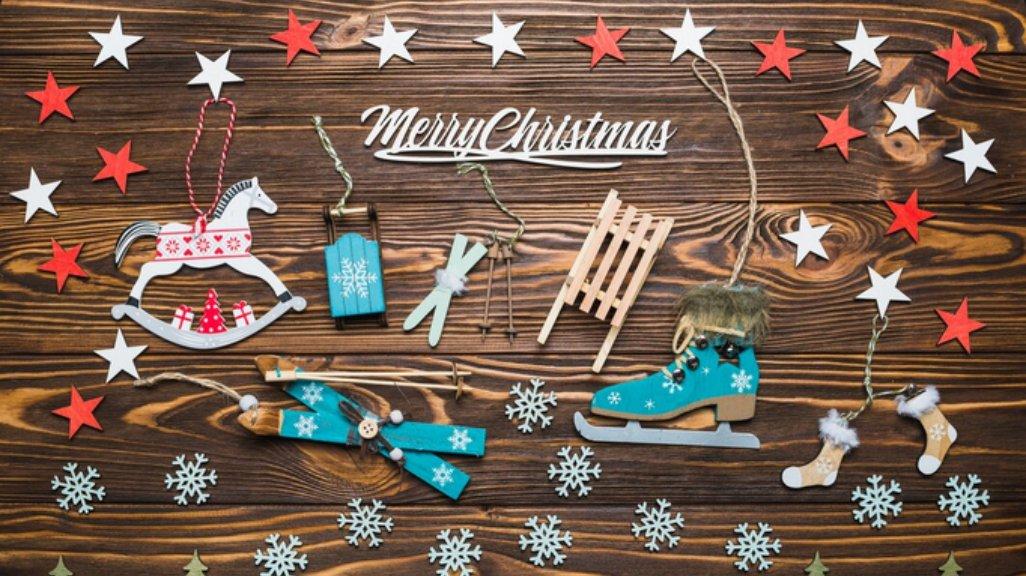 Ilustrasi dekorasi Natal.
