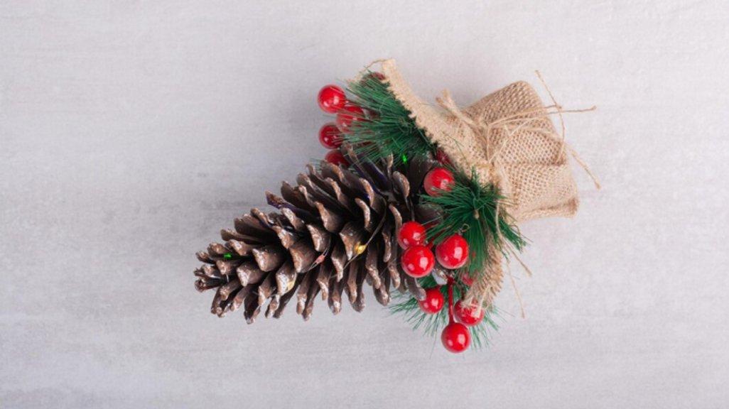 Ilustrasi dekorasi Natal.