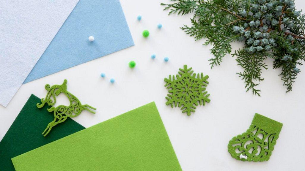 Ilustrasi dekorasi Natal.