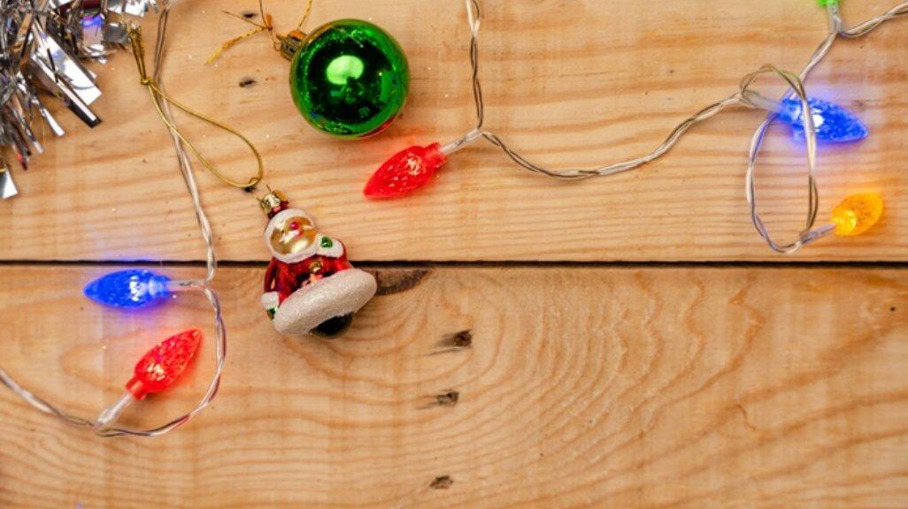 Ilustrasi dekorasi Natal.