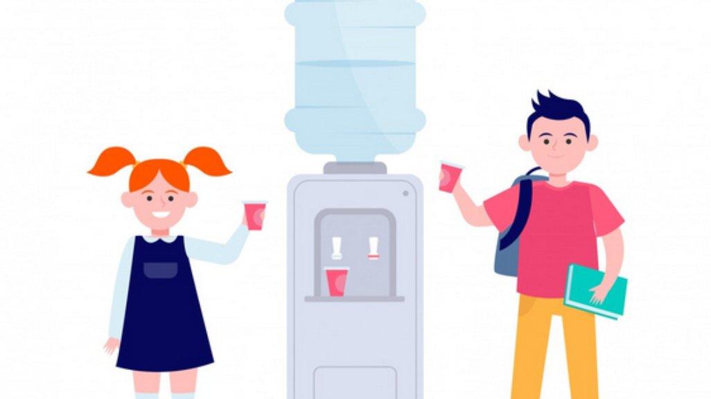 Ilustrasi dispenser air.