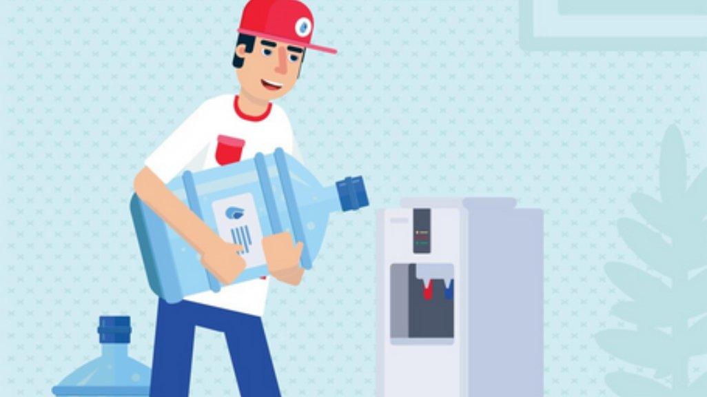 Ilustrasi dispenser air.