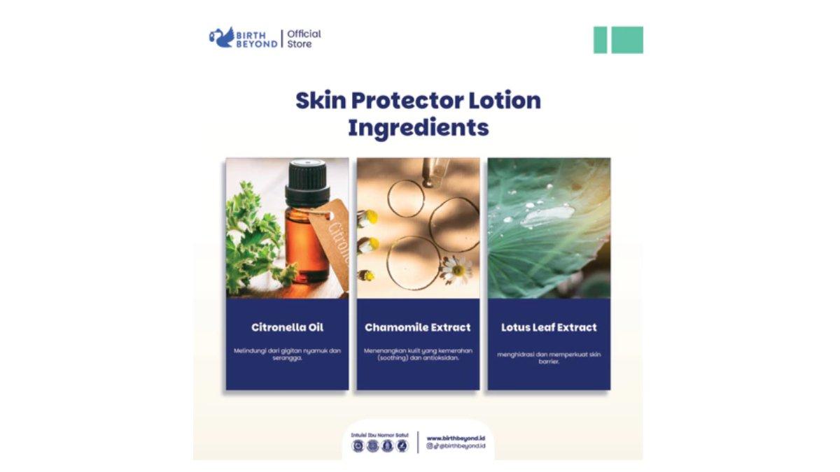 Ilustrasi kandungan utama Birth Beyond Skin Protector Lotion