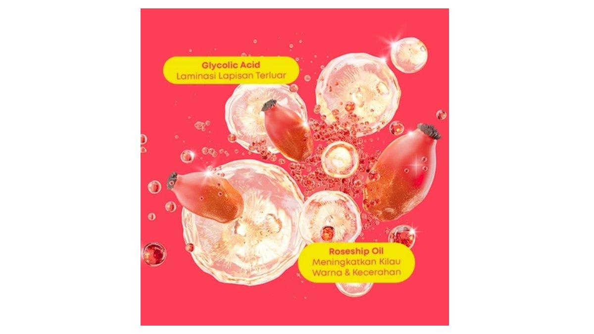 Ilustrasi kandungan utama Matrix Glow Mania Glow Sealing Leave-In Conditioner