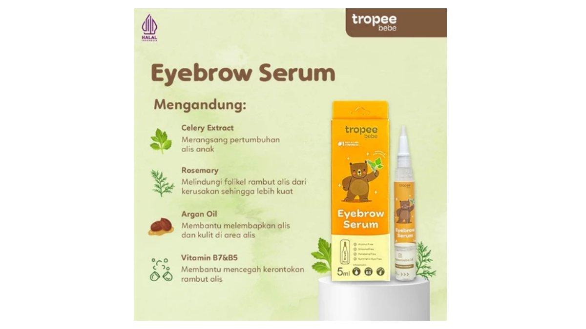 Ilustrasi kandungan utama dari produk Tropee Bebe Eyebrow Serum 5ml