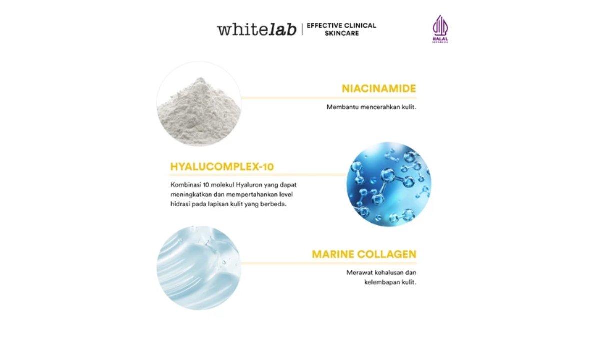 Ilustrasi kandungan utama produk Whitelab Brightening Body Serum