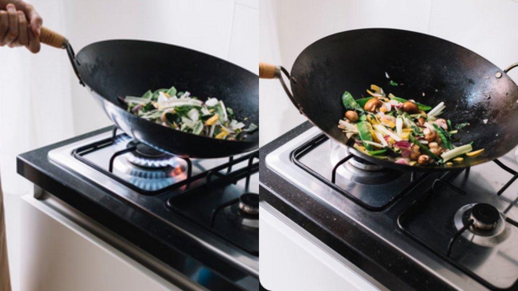 Ilustrasi kompor gas 2 tungku.