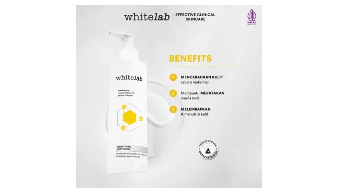 Ilustrasi manfaat pemakaian produk Whitelab Brightening Body Serum