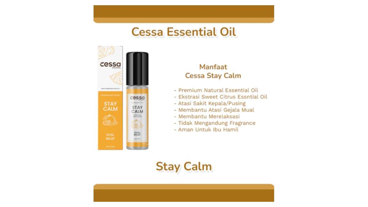 Ilustrasi manfaat yang bisa didapat dari produk Cessa Stay Calm bebas pening