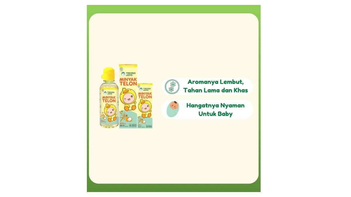 Ilustrasi minyak telon Tresno Joyo 100ml untuk kehangatan tubuh si kecil
