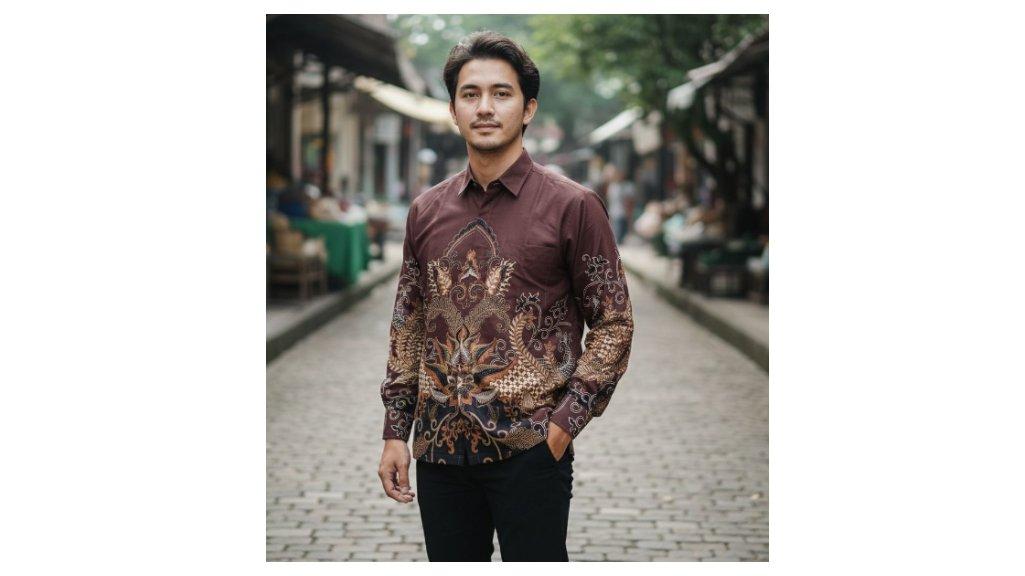 Ilustrasi mix and match kemeja batik pria