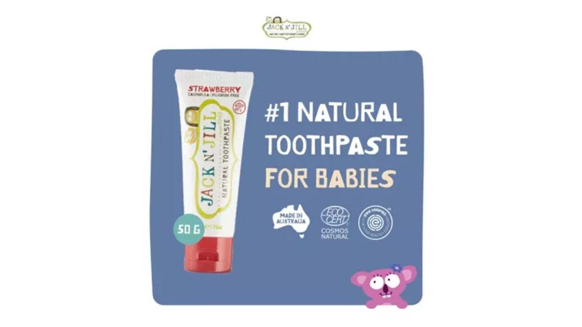 Ilustrasi pasta gigi untuk bayi Jack N' Jill Natural Toothpaste Organic